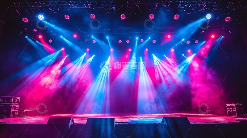 高清大图下载【趣麦麦图】舞台灯光炫彩夺目