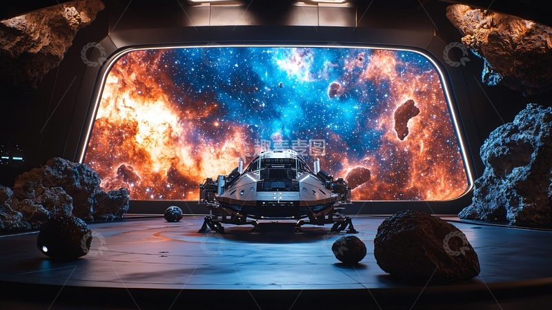 高清大图下载【趣麦麦图】宇宙飞船停靠站