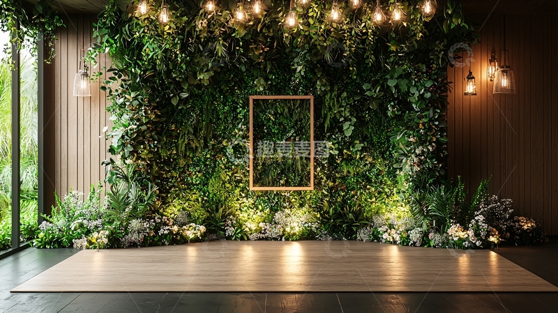 高清大图下载【趣麦麦图】绿植背景墙