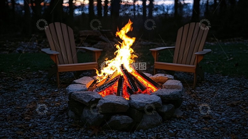 高清大图下载【趣麦麦图】篝火晚会