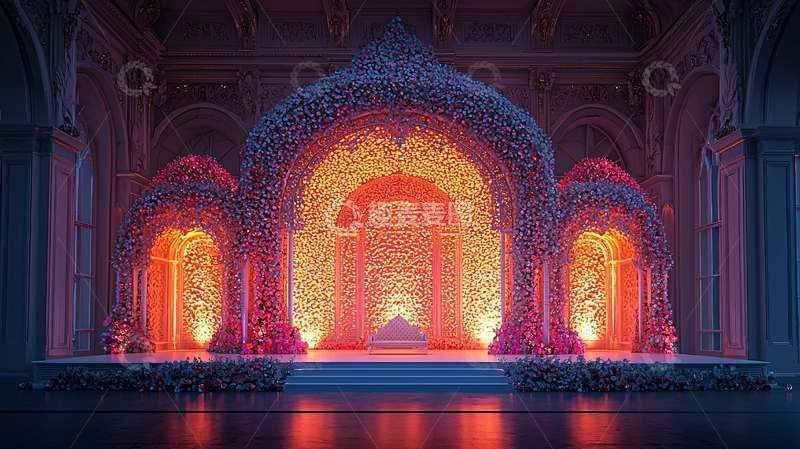 高清大图下载【趣麦麦图】华丽舞台拱门