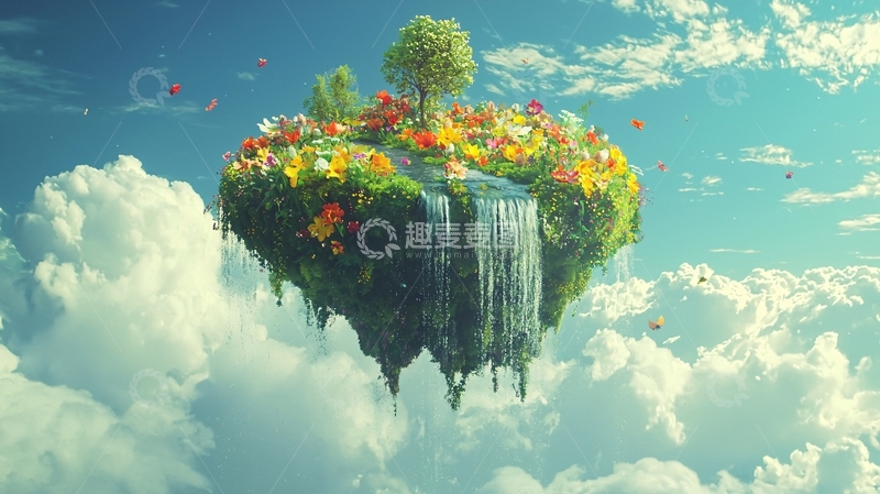 高清大图下载【趣麦麦图】空中花园