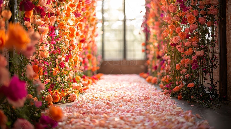 高清大图下载【趣麦麦图】鲜花走廊婚礼现场