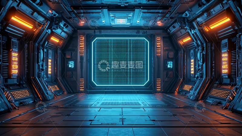 高清大图下载【趣麦麦图】未来科技感房间