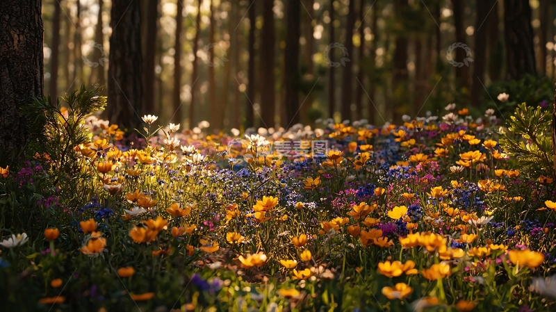 高清大图下载【趣麦麦图】春日的森林花海