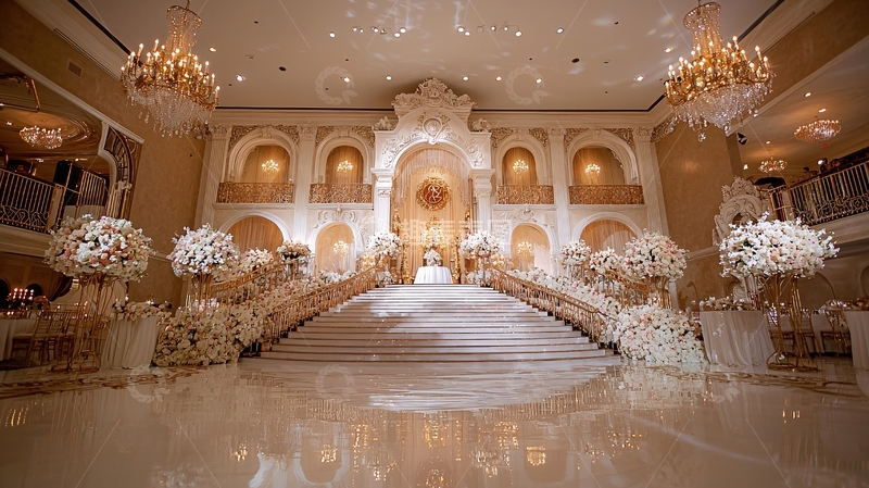 高清大图下载【趣麦麦图】奢华白色婚礼大厅
