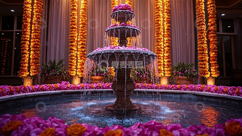 高清大图下载【趣麦麦图】奢华室内喷泉