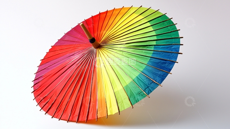 高清大图下载【趣麦麦图】彩虹油纸伞
