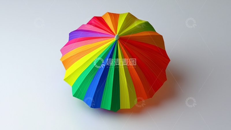 高清大图下载【趣麦麦图】彩虹伞