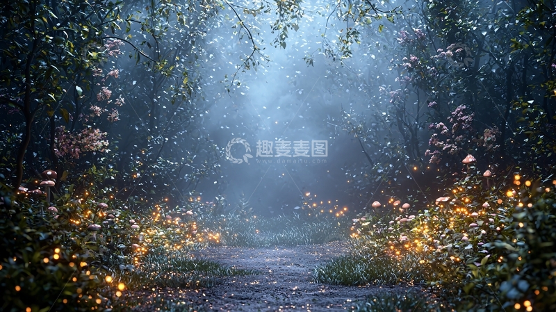 高清大图下载【趣麦麦图】梦幻森林小路30