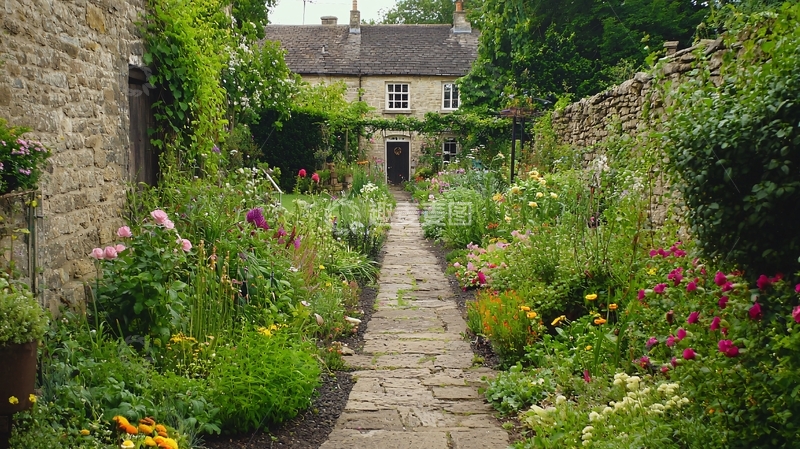 高清大图下载【趣麦麦图】乡间花园小径