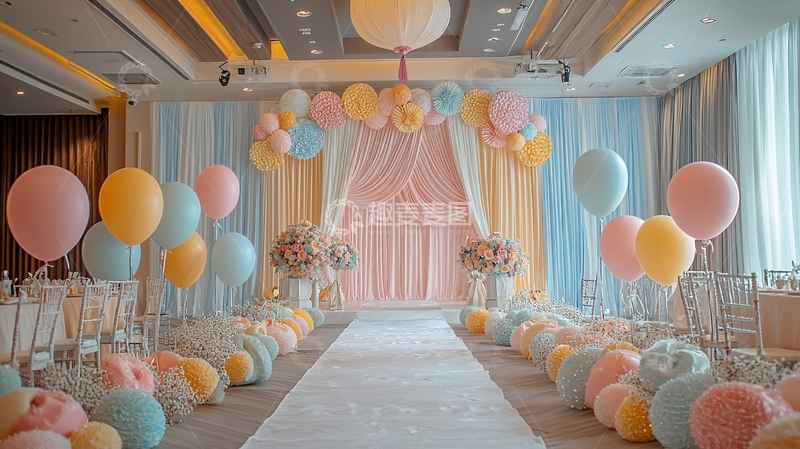 高清大图下载【趣麦麦图】梦幻糖果色婚礼现场