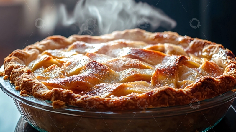 高清大图下载【趣麦麦图】热气腾腾的苹果派