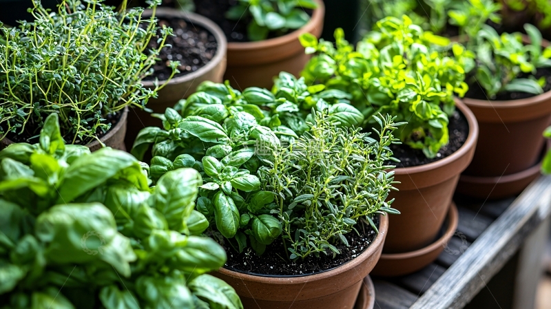 高清大图下载【趣麦麦图】盆栽香草植物