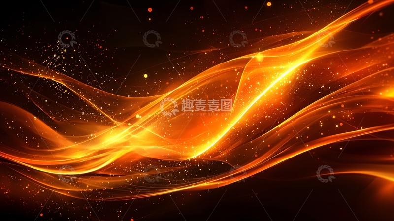 高清大图下载【趣麦麦图】金色光线抽象背景