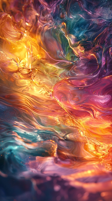 色彩斑斓的抽象水彩