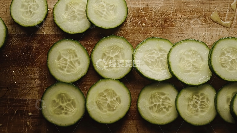 高清大图下载【趣麦麦图】黄瓜切片