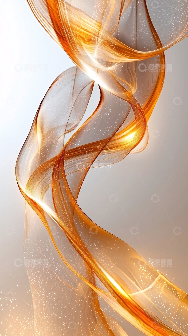 高清大图下载【趣麦麦图】金色飘带