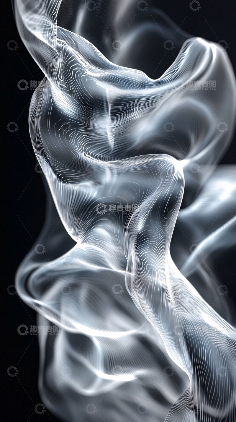 高清大图下载【趣麦麦图】轻盈飘逸的白色纱幔