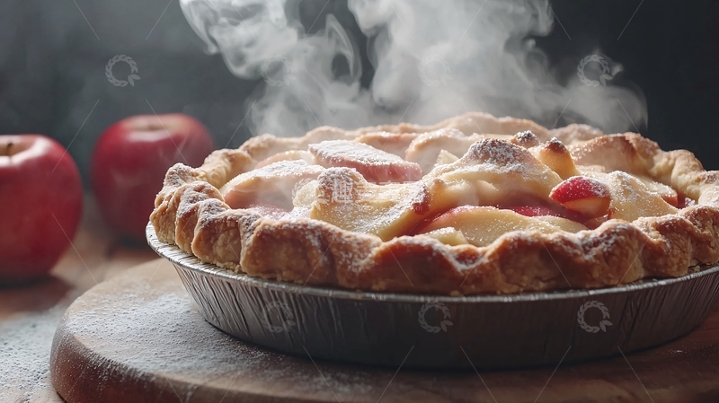 高清大图下载【趣麦麦图】热气腾腾的苹果派