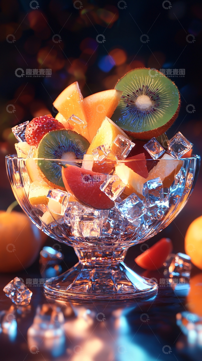 高清大图下载【趣麦麦图】冰镇水果沙拉