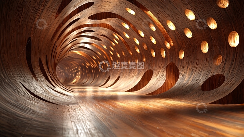 高清大图下载【趣麦麦图】金属质感隧道有光斑