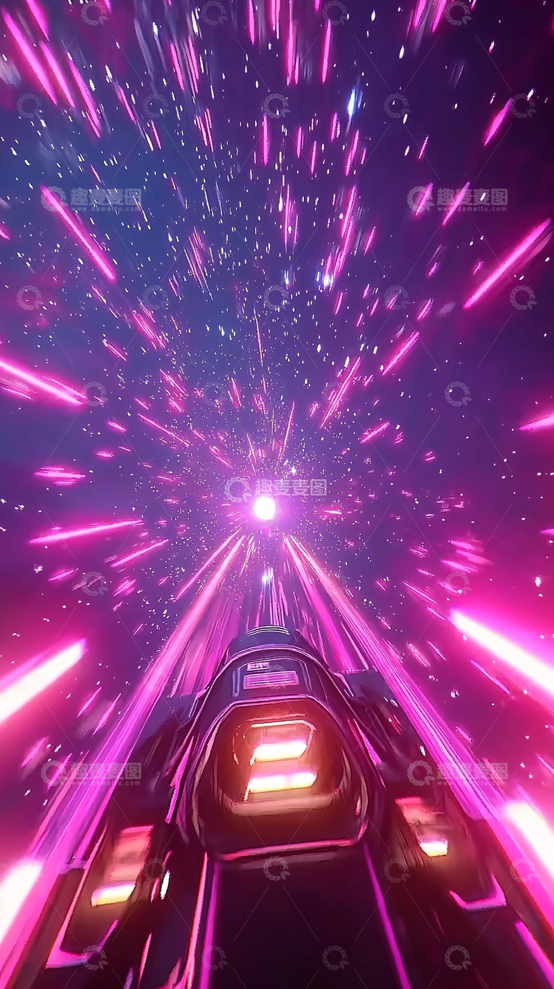 高清大图下载【趣麦麦图】宇宙飞船超光速飞行