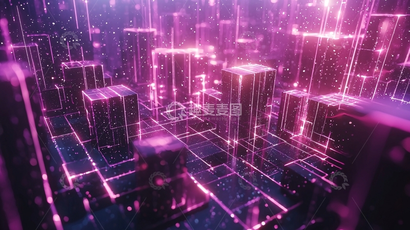 高清大图下载【趣麦麦图】赛博朋克城市夜景