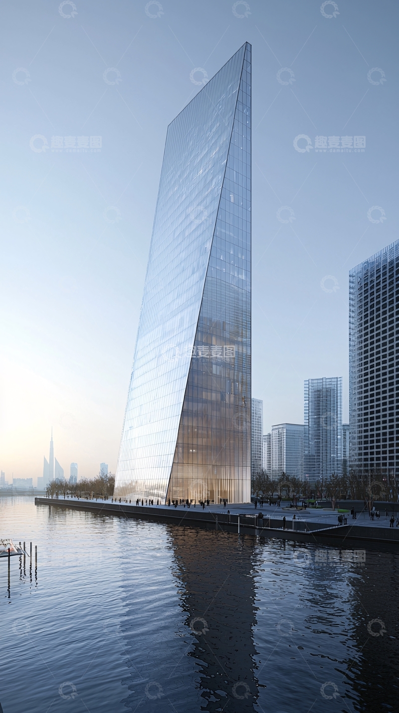 高清大图下载【趣麦麦图】玻璃幕墙高楼