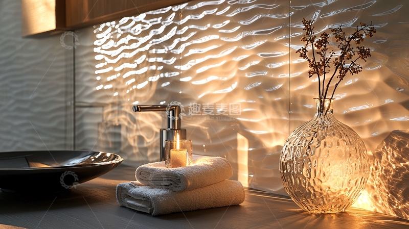 高清大图下载【趣麦麦图】波浪纹理墙面