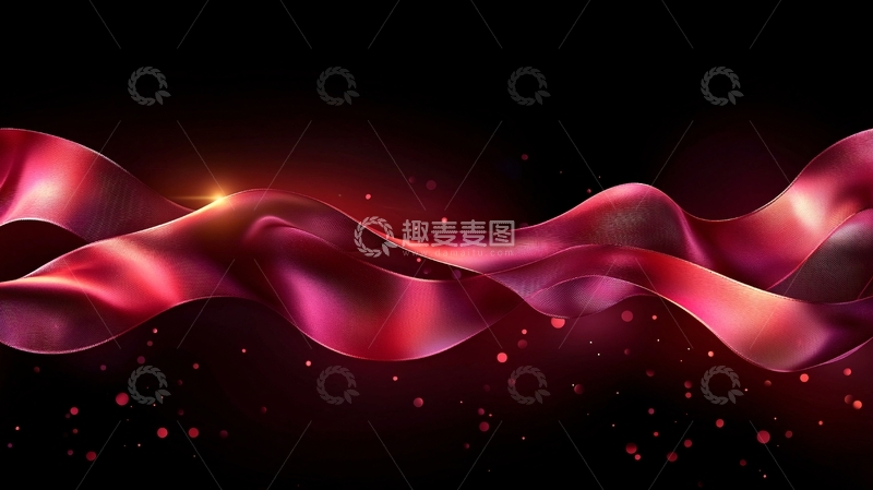 高清大图下载【趣麦麦图】暗红色丝绸飘带