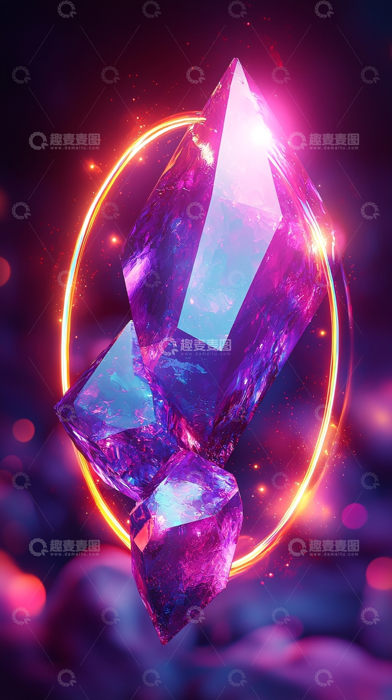 高清大图下载【趣麦麦图】紫色水晶