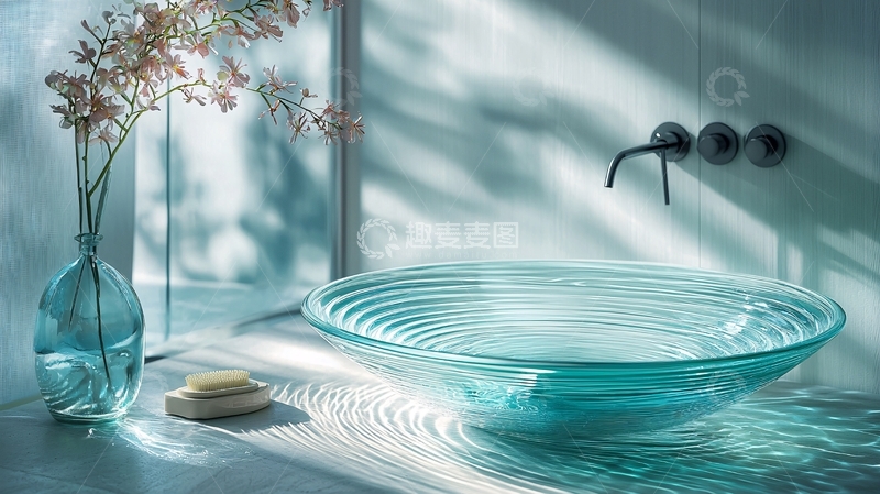 高清大图下载【趣麦麦图】水槽和花瓶的浴室