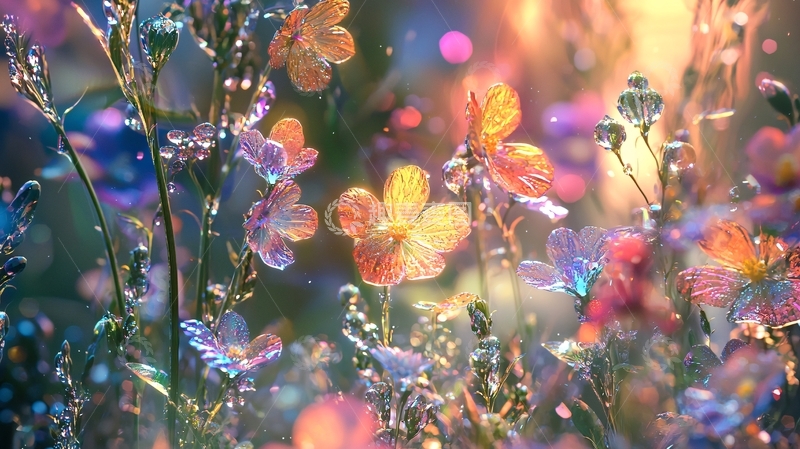 高清大图下载【趣麦麦图】梦幻般雨后鲜花