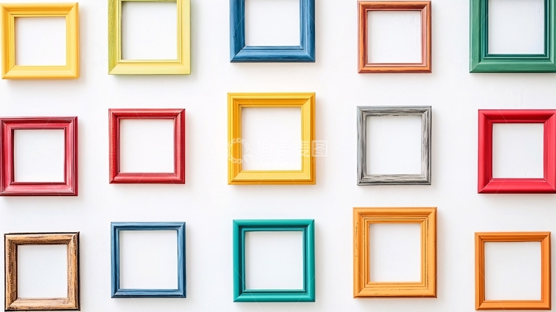高清大图下载【趣麦麦图】彩色相框背景图