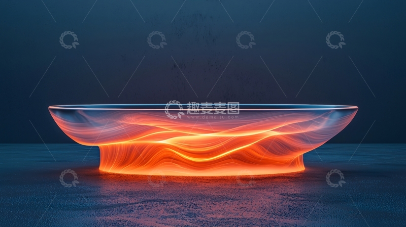 高清大图下载【趣麦麦图】发光玻璃碗