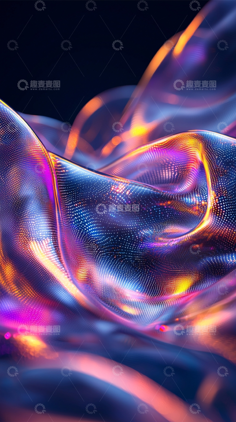 高清大图下载【趣麦麦图】流体光影炫彩壁纸