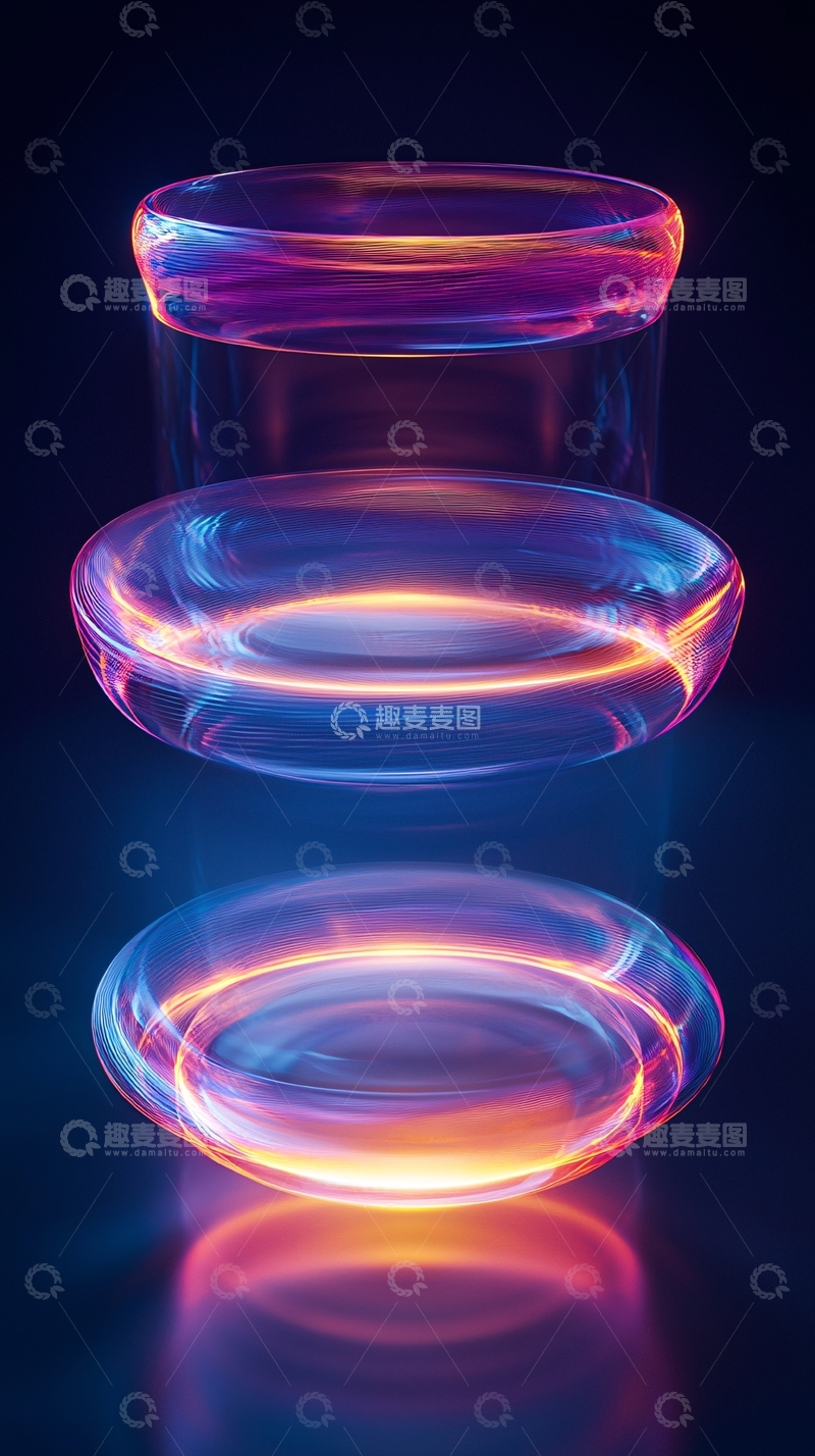 高清大图下载【趣麦麦图】悬浮发光圆盘