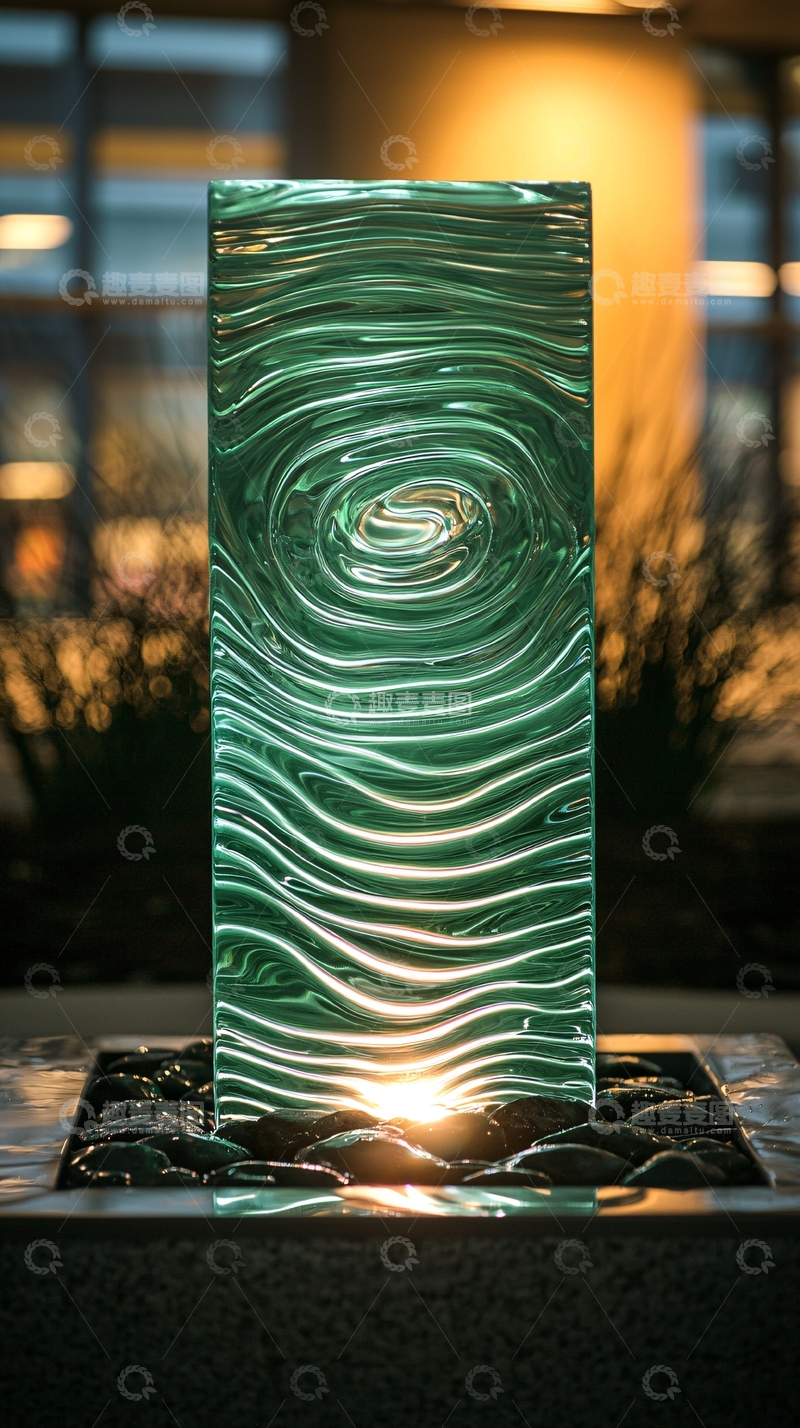 高清大图下载【趣麦麦图】绿色玻璃水景
