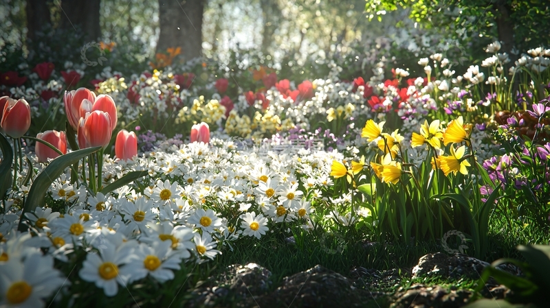 高清大图下载【趣麦麦图】阳光下盛开的鲜花