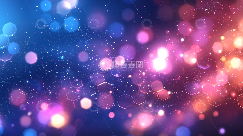 高清大图下载【趣麦麦图】梦幻多彩光斑背景