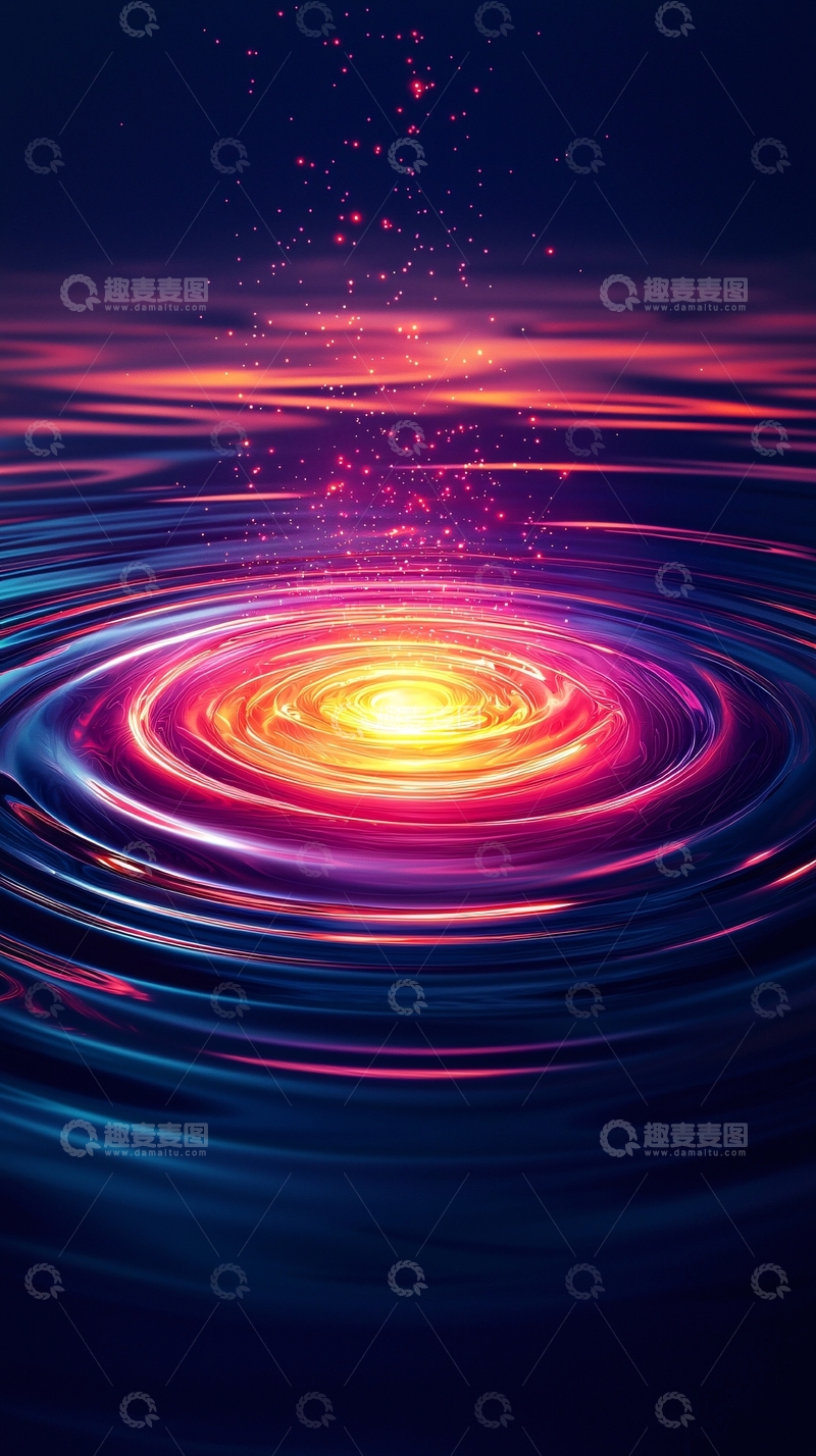 高清大图下载【趣麦麦图】宇宙漩涡中心光芒四射