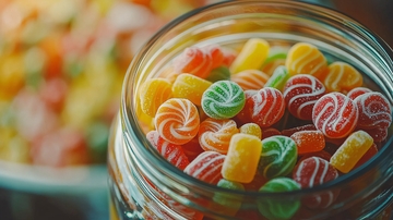 彩色糖果玻璃罐