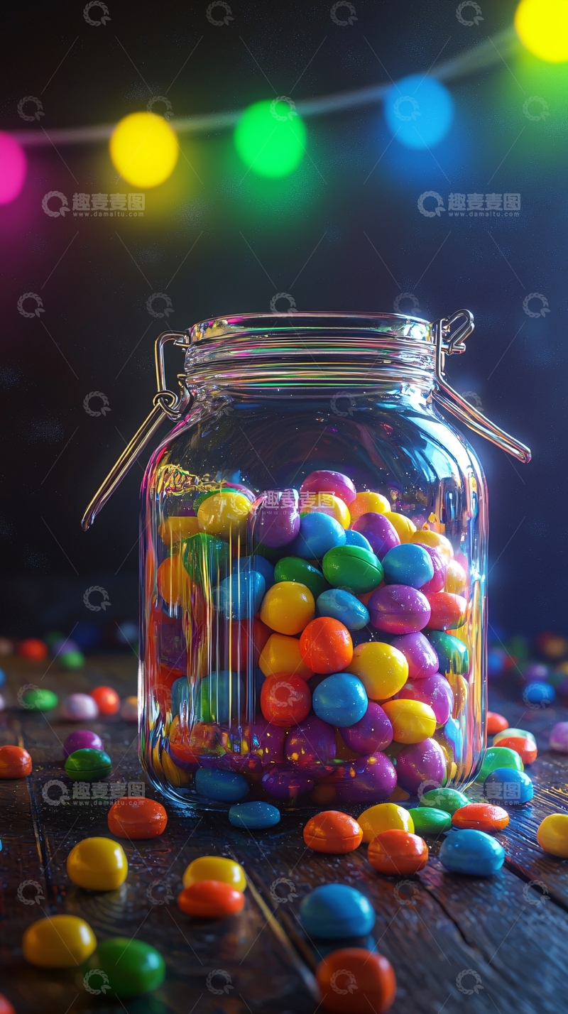 高清大图下载【趣麦麦图】-糖果罐子