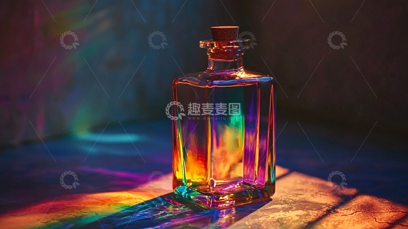 高清大图下载【趣麦麦图】彩虹瓶子