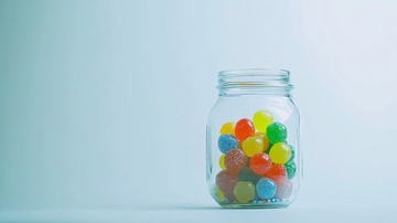 玻璃罐彩色糖果