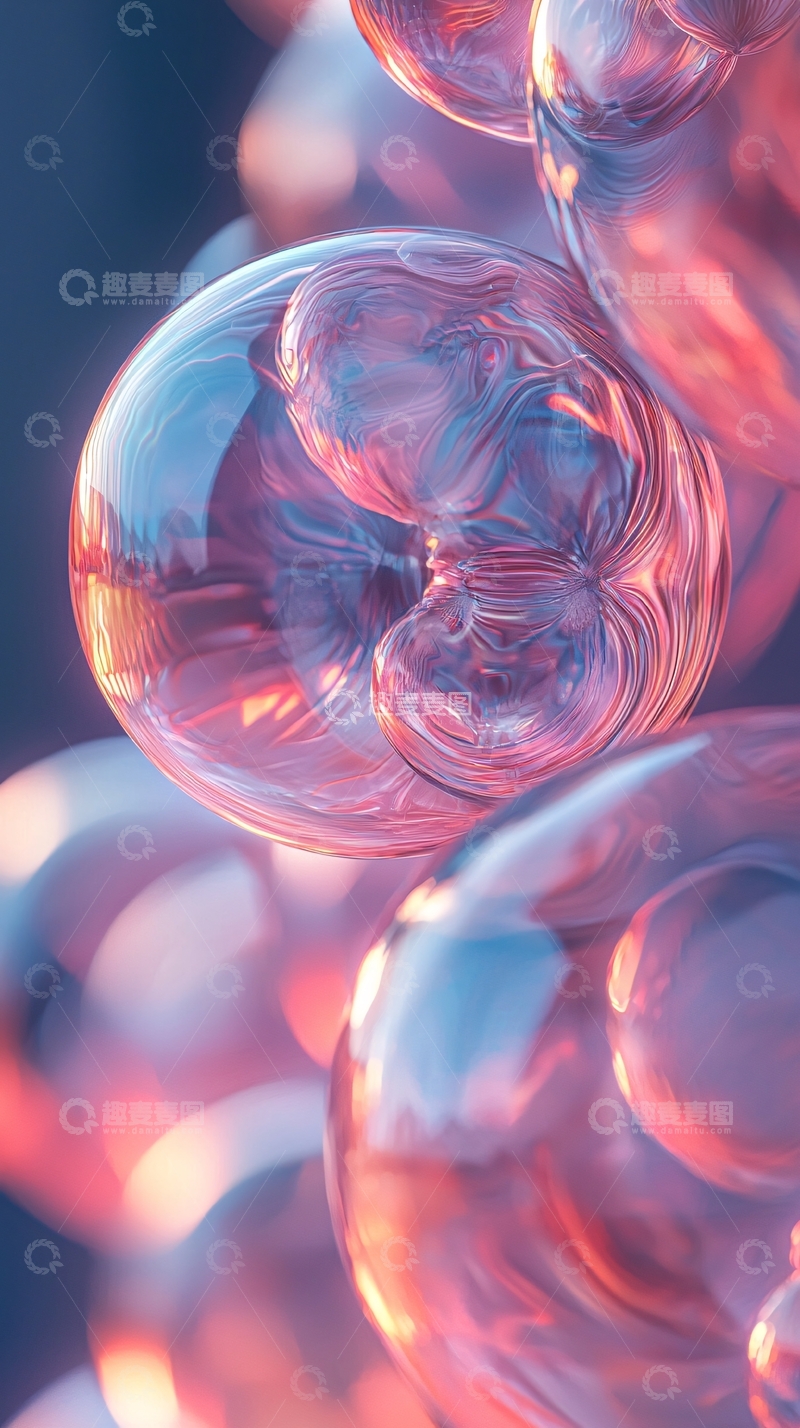 高清大图下载【趣麦麦图】梦幻透明泡泡