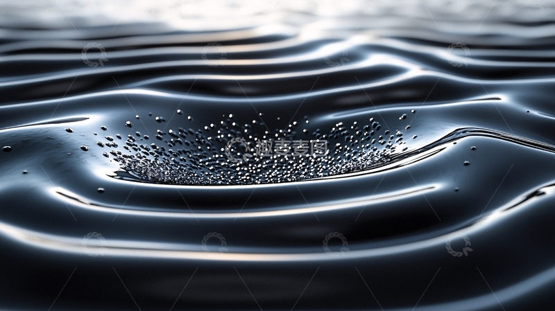 高清大图下载【趣麦麦图】水面波动中心聚集水滴
