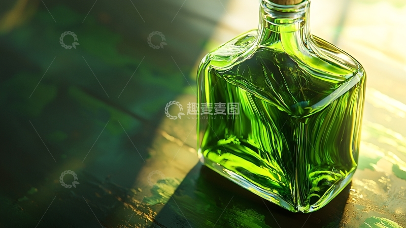 高清大图下载【趣麦麦图】绿色玻璃瓶