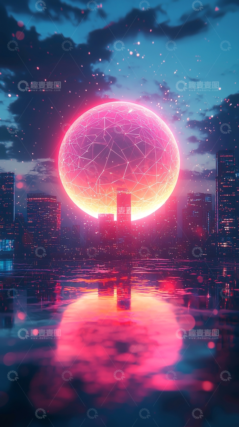 高清大图下载【趣麦麦图】霓虹都市夜景